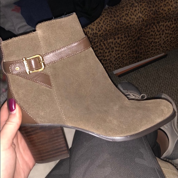 Brown suede C Wonder Booties - Picture 1 of 5